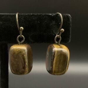 Tiger's Eye Drop Earrings
